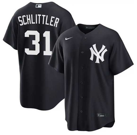 Mens New York Yankees #31 Cam Schlittler Navy 2026 Alternate Stitched Jersey Dzhi