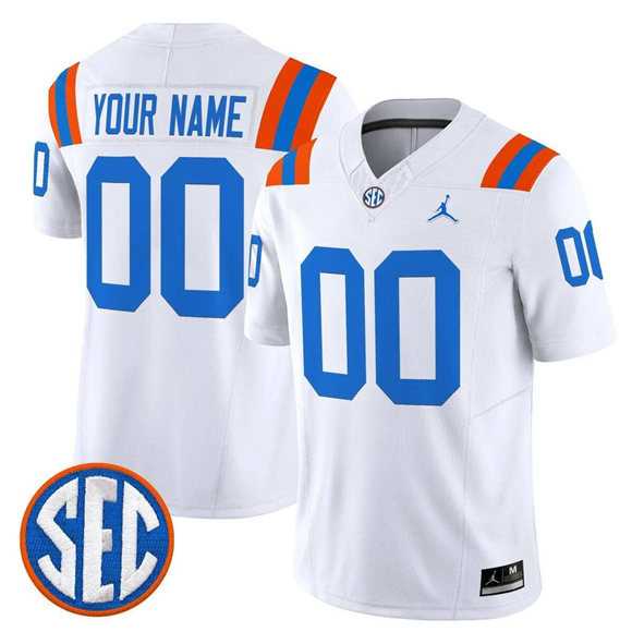 Mens Florida Gators ACTIVE PLAYER Custom White F.U.S.E. 1960s Throwback Vaport Limited Stitched Jersey