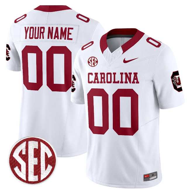 Mens South Carolina Fighting Gamecocks Custom White F.U.S.E. Stitched Jersey