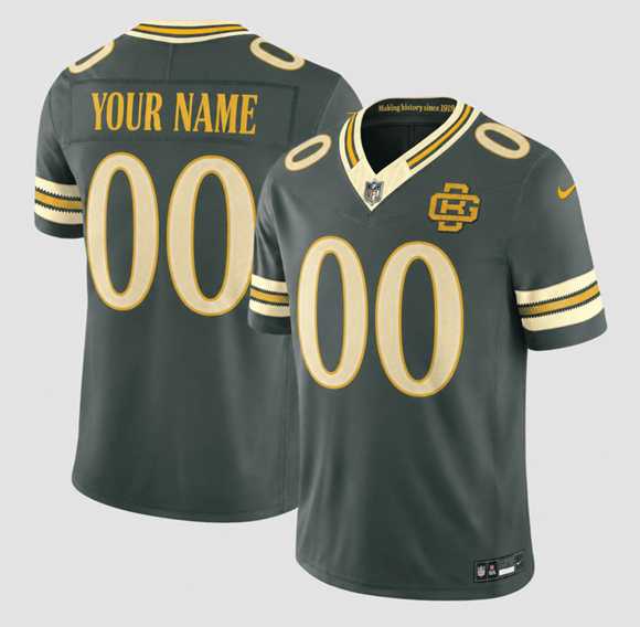Mens Green Bay Packers Active Player Custom Gray 2026 F.U.S.E. Rivalries Vapor Untouchable Limited Football Stitched Jersey