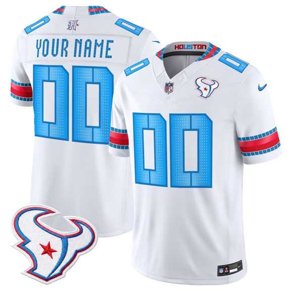 Mens Houston Texans Active Player Custom White 2026 F.U.S.E. Rivalries Vapor Untouchable Limited Football Stitched Jersey