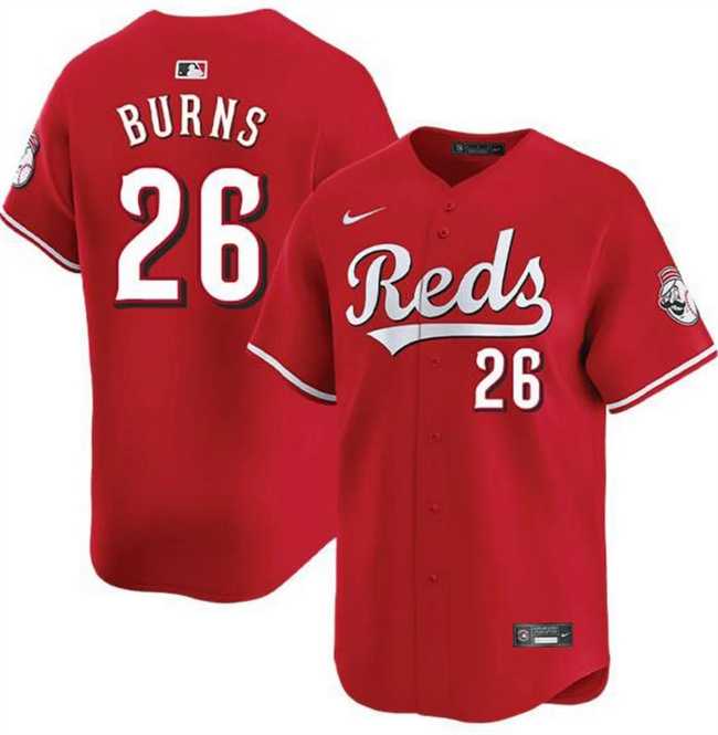 Mens Cincinnati Reds #26 Chase Burns Red Limited Stitched Jersey Dzhi
