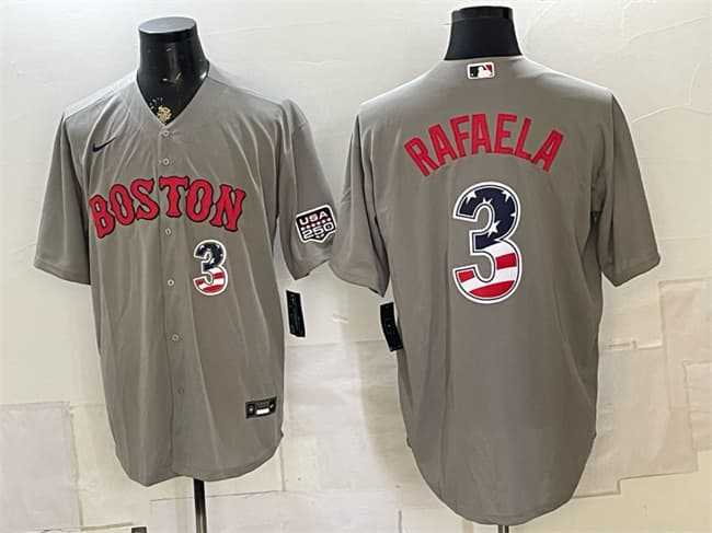 Mens Boston Red Sox #3 Ceddanne Rafaela Gray 2026 USA 250 Fourth of July Home Stitched Jersey Dzhi