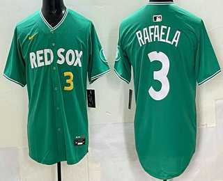 Mens Boston Red Sox #3 Ceddanne Rafaela Name Green 2025 City Connect Limited Jersey