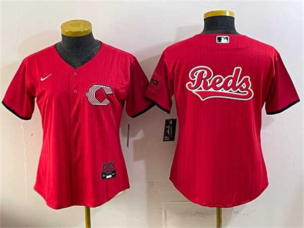 Youth Cincinnati Reds Team Big Logo Red 2026 City Connect Stadium Stitched Jersey Dzhi