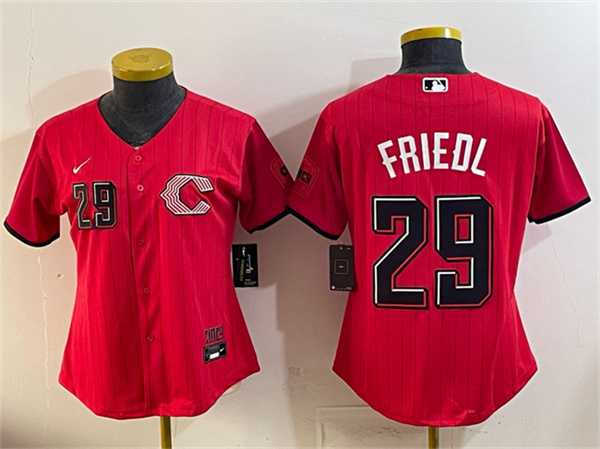Youth Cincinnati Reds #29 TJ Friedl Red 2026 City Connect Stadium Stitched Jersey