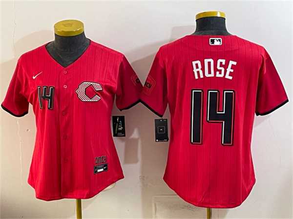 Youth Cincinnati Reds #14 Pete Rose Red 2026 City Connect Stadium Stitched Jersey