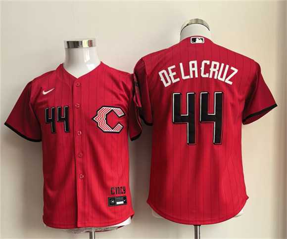 Youth Cincinnati Reds #44 Elly De La Cruz Red 2026 City Connect Stadium Stitched Jersey