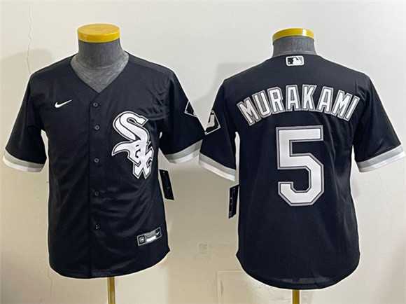 Youth Chicago White Sox #5 Munetaka Murakami Black Stitched Jersey