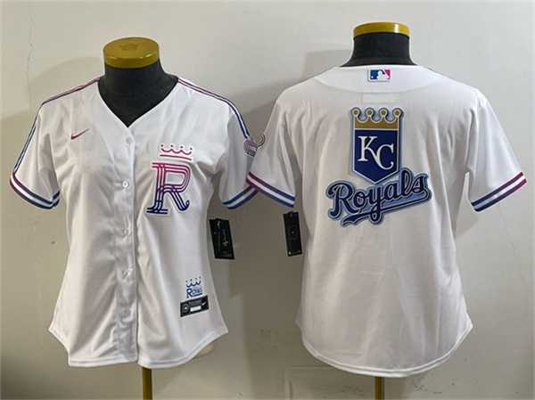 Youth Kansas City Royals Team Big Logo White 2026 City Connect Stadium Stitched Jerseys Dzhi