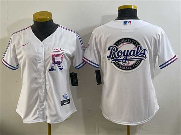 Youth Kansas City Royals Team Big Logo White 2026 City Connect Stadium Stitched Jersey Dzhi