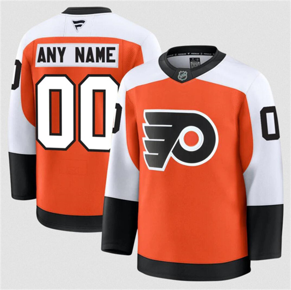 Mens Philadelphia Flyers ACTIVE PLAYER Custom Orange 2024-25 Home Stitched Hockey Jersey