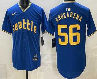 Mens Seattle Mariners #56 Randy Arozarena Blue City Limited Jersey Dzhi->seattle mariners->MLB Jersey