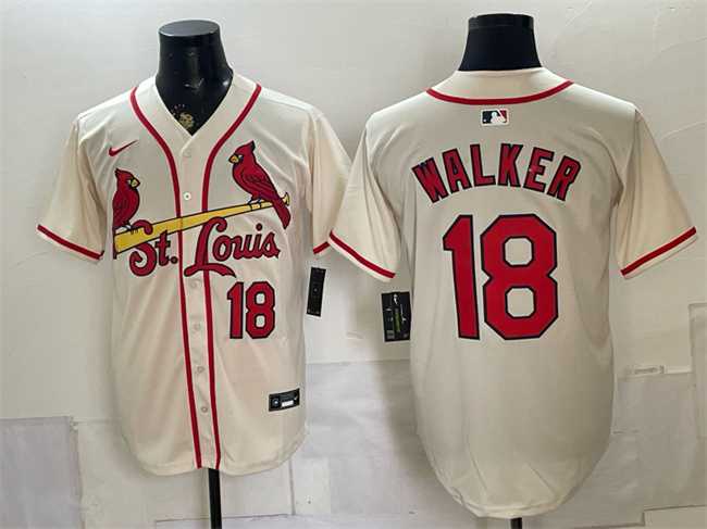 Mens St. Louis Cardinals #18 Jordan Walker Cream Limited Stitched Jersey