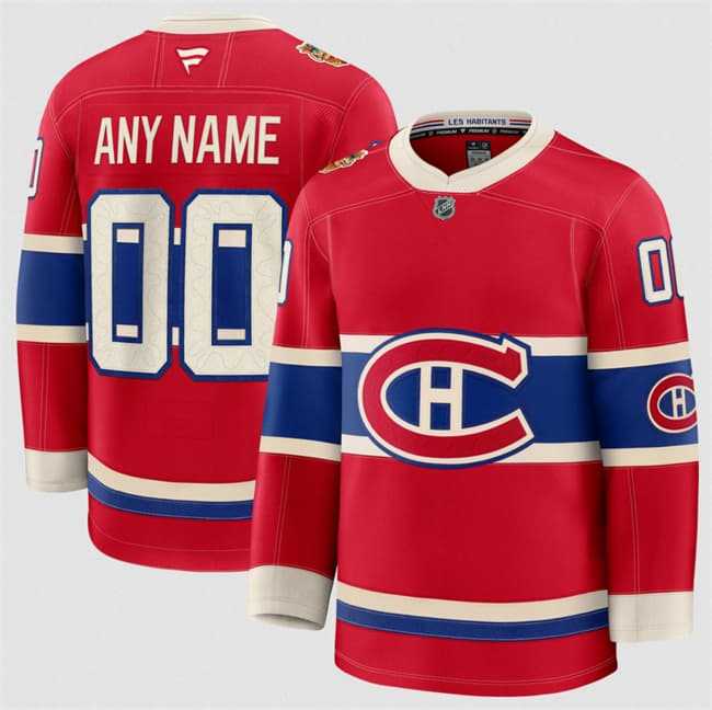 Mens Montreal Canadiens Custom Red 2026 Heritage Classic Premium Stitched Jersey->->Custom Jersey