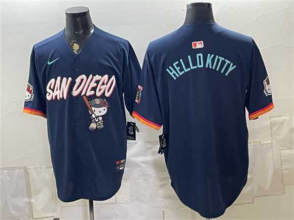 Mens San Diego Padres X Hello Kitty Obsidian 2026 City Connect Stadium Stitched Jersey->san diego padres->MLB Jersey