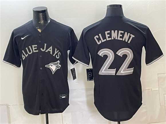 Mens Toronto Blue Jays #22 Ernie Clement 2026 Fashion Replica Black Out Stitched Jersey->toronto blue jays->MLB Jersey