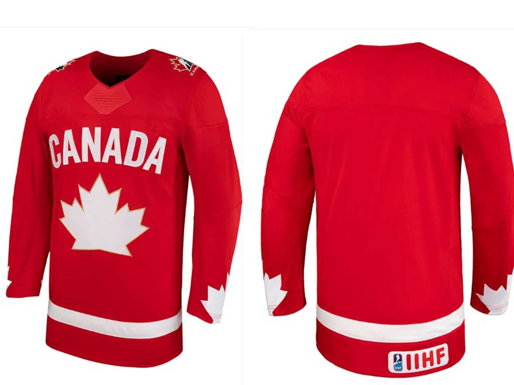 Mens Team Canada Adult Red Blank Jersey Dzhi->->NHL Jersey