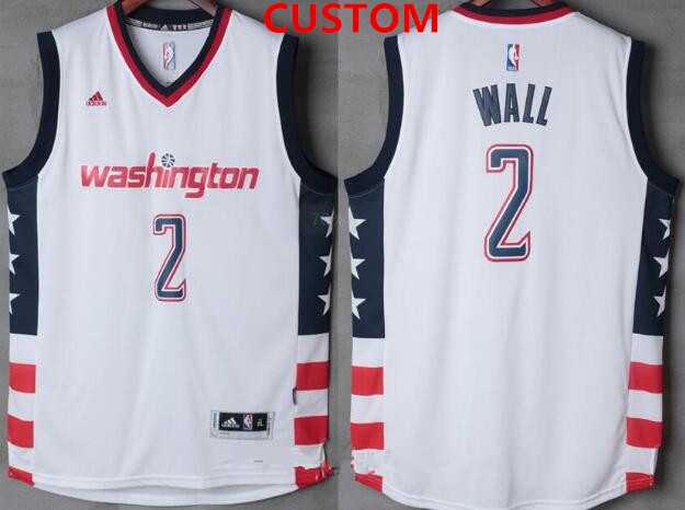 Mens Washington wizards Custom white stitched nba 2016-17 adidas revolution 30 swingman jersey