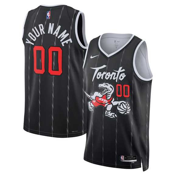 Mens Toronto Raptors Active Player Custom Black 2025-26 City Edition Stitched Basketball Jersey