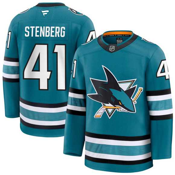 Mens San Jose Sharks #41 Ivar Stenberg Teal 2026 Stitched Hockey Jersey Dzhi
