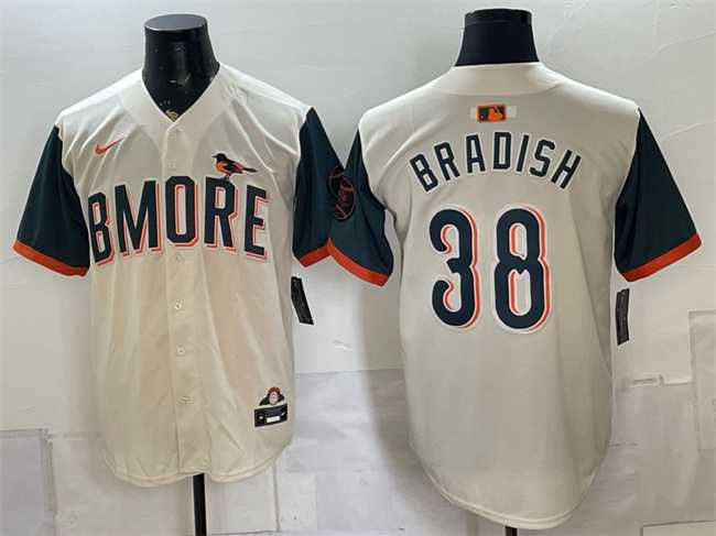 Mens Baltimore Orioles #38 Kyle Bradish Natural 2026 City Connect Stadium Stitched Jersey