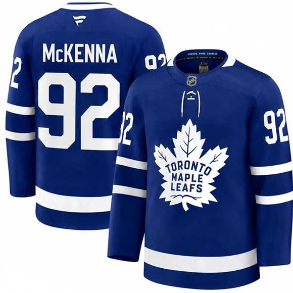 Mens Toronto Maple Leafs #92 Gavin McKenna Blue 2026 Stitched Hockey Jersey Dzhi