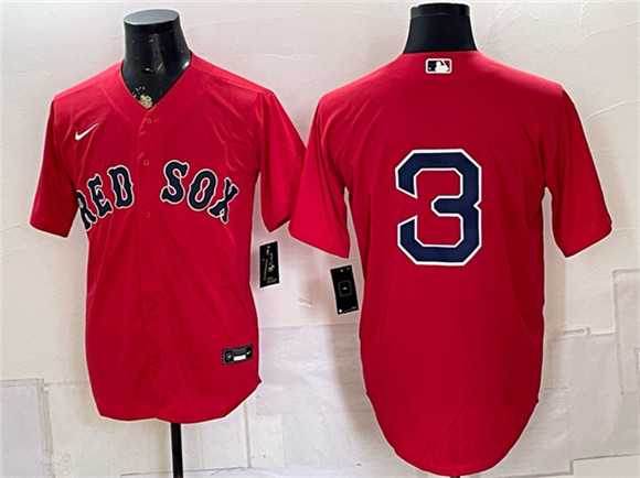 Mens Boston Red Sox #3 Ceddanne Rafaela Red Cool Base Stitched Jersey->boston red sox->MLB Jersey