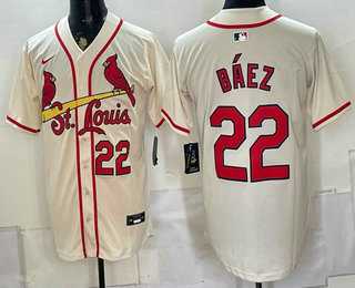 Mens St Louis Cardinals #22 Joshua Baez Cream Limited Jersey->st.louis cardinals->MLB Jersey