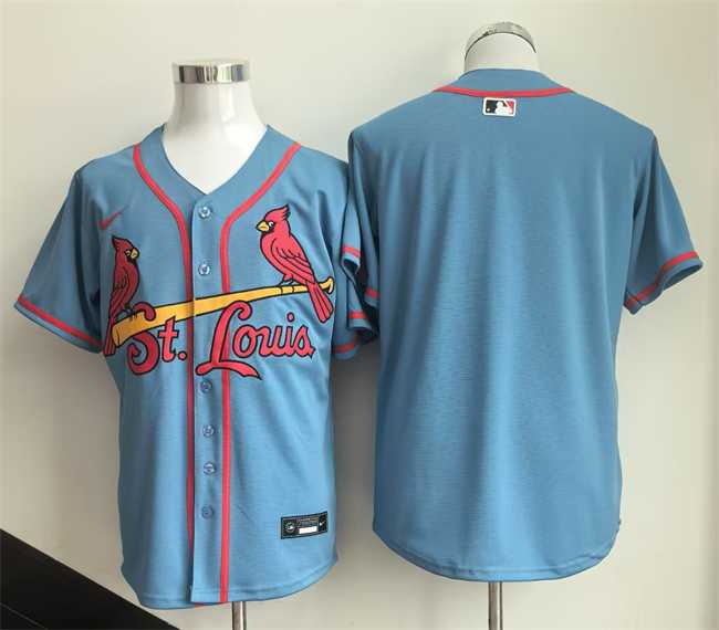 Mens St. Louis Cardinals Blank Blue Limited Stitched Jersey->st.louis cardinals->MLB Jersey
