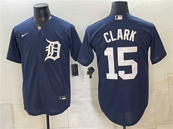 Mens Detroit Tigers #15 Max Clark Navy 2026 Cool Base Stitched Jersey