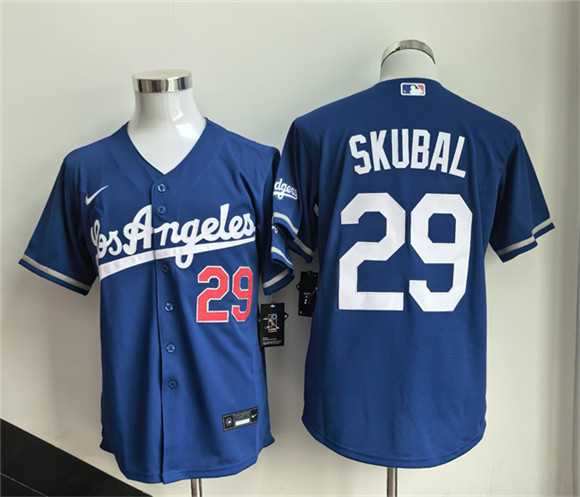 Mens Los Angeles Dodgers #29 Tarik Skubal Royal 2026 Cool Base Stitched Jersey