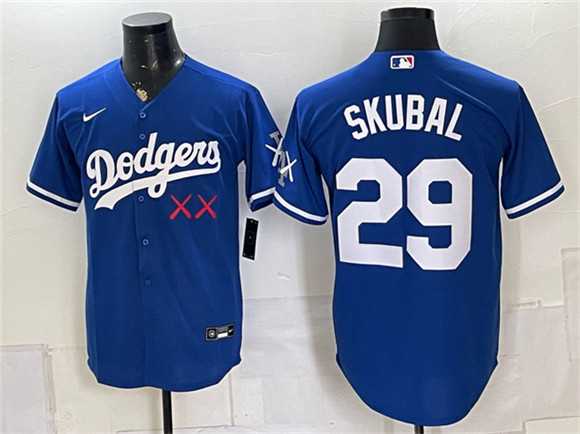 Mens Los Angeles Dodgers x KAWS #29 Tarik Skubal Royal Vapor Premier Limited Stitched Jersey->los angeles dodgers->MLB Jersey