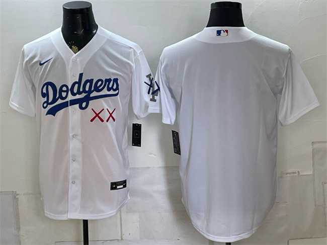 Mens Los Angeles Dodgers x KAWS White Vapor Premier Limited Stitched Jersey->los angeles dodgers->MLB Jersey