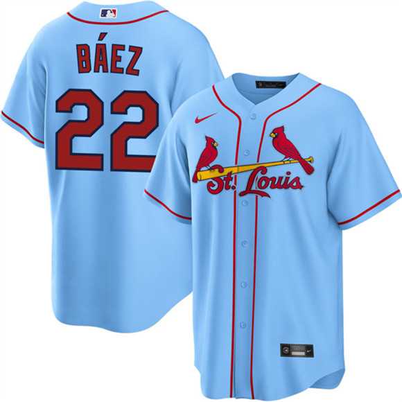 Mens St. Louis Cardinals #22 Joshua Baez Blue Cool Base Stitched Jersey Dzhi->->MLB Jersey
