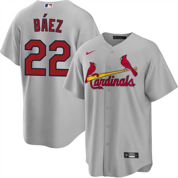 Mens St. Louis Cardinals #22 Joshua Baez Gray Cool Base Stitched Jersey Dzhi->->MLB Jersey