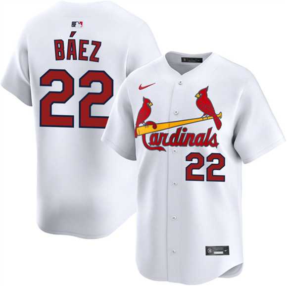 Mens St. Louis Cardinals #22 Joshua Baez White Home Limited Stitched Jersey Dzhi->->MLB Jersey