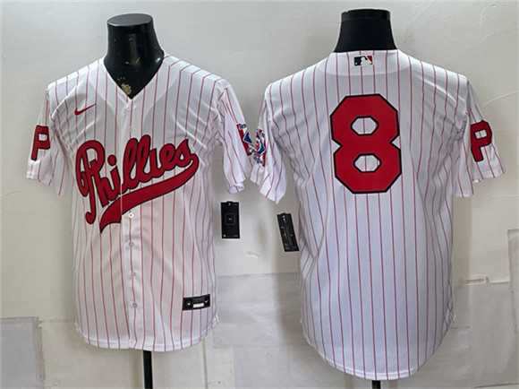 Mens Philadelphia Phillies #8 Nick Castellanos White 2026 Field of Dreams Stadium Stitched Jersey