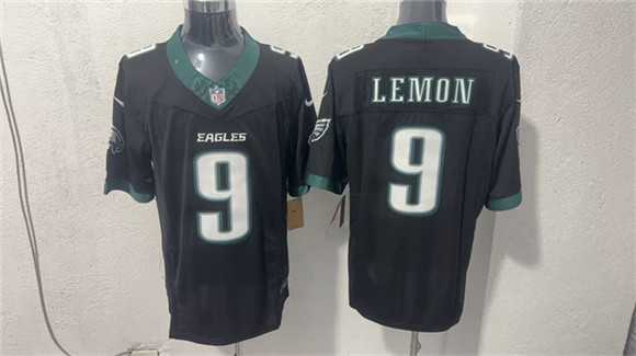 Mens Philadelphia Eagles #9 Makai Lemon Black 2026 F.U.S.E. Draft Vapor Untouchable Limited Stitched Jersey