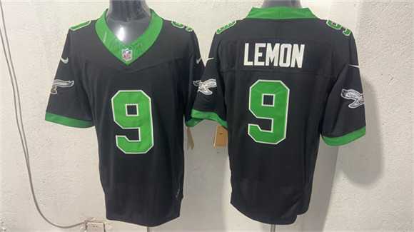 Mens Philadelphia Eagles #9 Makai Lemon Black 2026 Draft F.U.S.E Vapor Untouchable Limited Stitched Jersey
