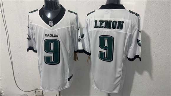 Mens Philadelphia Eagles #9 Makai Lemon White 2026 F.U.S.E. Draft Vapor Untouchable Limited Stitched Jersey