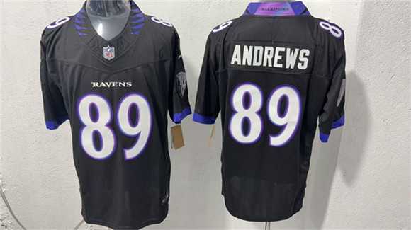 Mens Baltimore Ravens #89 Mark Andrews Black 2026 F.U.S.E. Vapor Limited Stitched Jersey