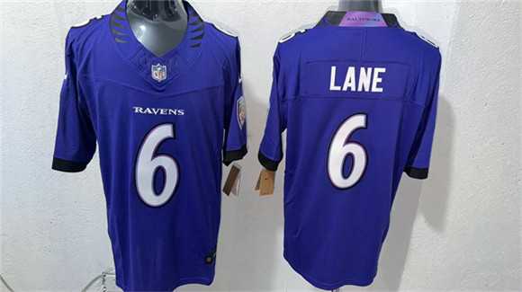 Mens Baltimore Ravens #6 JaKobi Lane Purple 2026 F.U.S.E. Vapor Stitched Limited Stitched Jersey