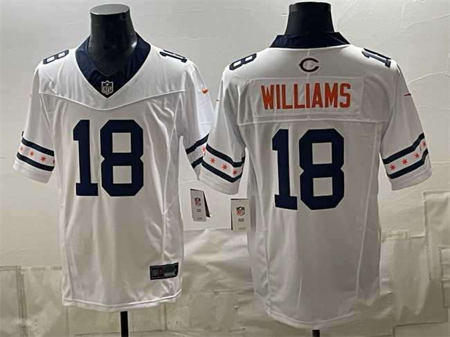 Mens Chicago Bears #18 Caleb Williams White 2026 F.U.S.E. Limited Stitched Jersey Dzhi