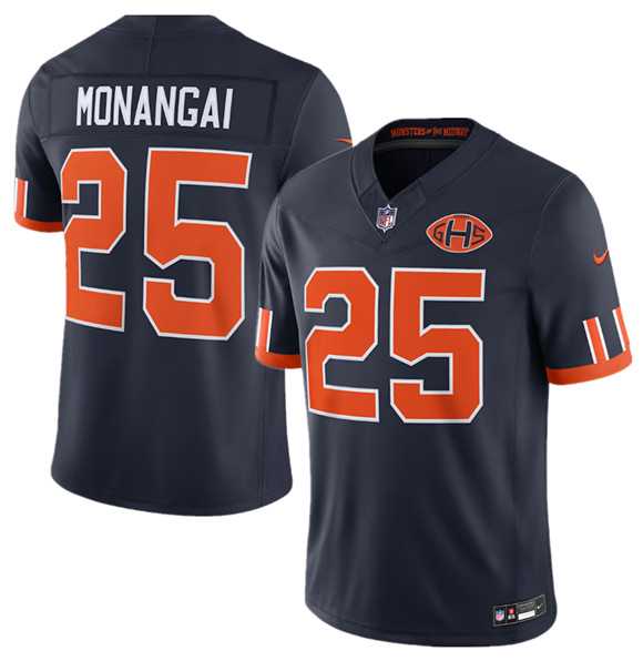 Mens Chicago Bears #25 Kyle Monangai Navy 2026 F.U.S.E. Rivalries Collection Limited Stitched Jersey Dzhi
