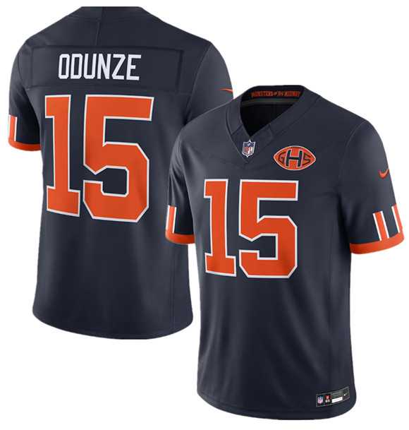 Mens Chicago Bears #15 Rome Odunze Navy 2026 F.U.S.E. Rivalries Collection Limited Stitched Jersey Dzhi