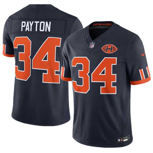 Mens Chicago Bears #34 Walter Payton Navy 2026 F.U.S.E. Rivalries Collection Limited Stitched Jersey Dzhi