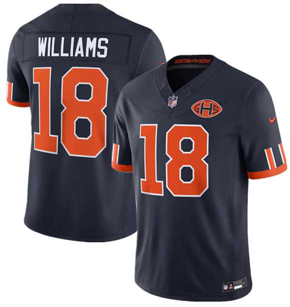 Mens Chicago Bears #18 Caleb Williams Navy 2026 F.U.S.E. Rivalries Collection Limited Stitched Jersey Dzhi