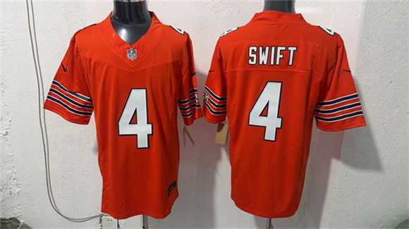 Mens Chicago Bears #4 DAndre Swift Orange 2026 F.U.S.E. Vapor Untouchable Limited Stitched Jersey