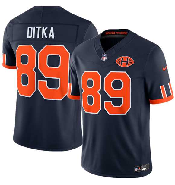 Mens Chicago Bears #89 Mike Ditka Navy 2026 F.U.S.E. Rivalries Collection Limited Stitched Jersey Dzhi